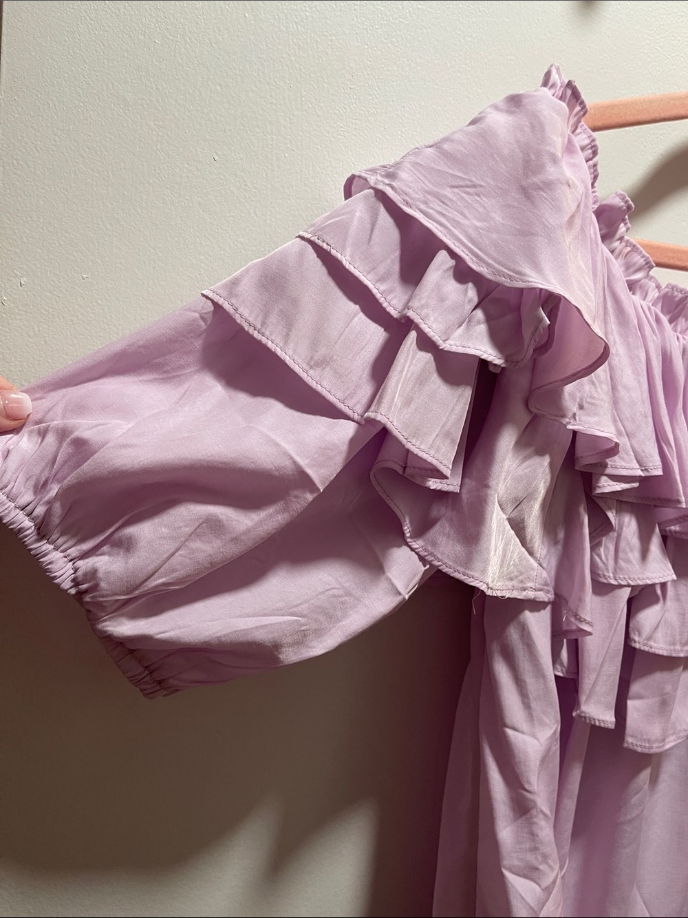 NWT easel Off-Shoulder Ruffle Tier Top - Picture 6 of 8
